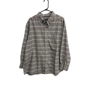 Cremieux Classics Multicolor Gingham Check Button Front Shirt Sz 2XB Academia